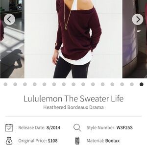 Lululemon The Sweater Life